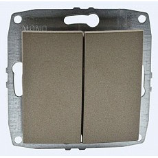 Выключатель двухклавишный без рамки mono electric despina - larissa 500-002325-102